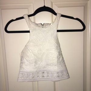 LF White crop top